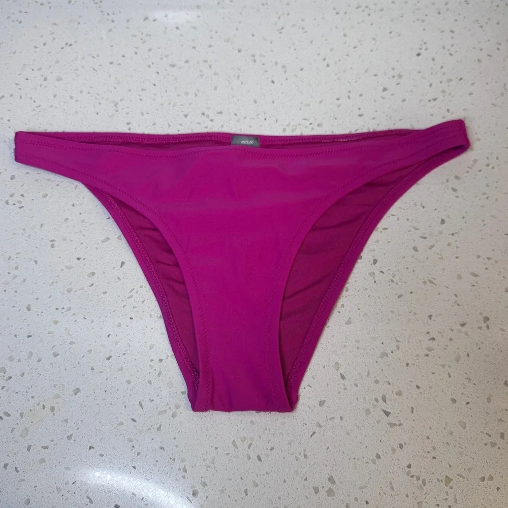 Aerie Magenta Swim Cheeky Bikini Bottoms Size Medium M Hot Pink Low Rise